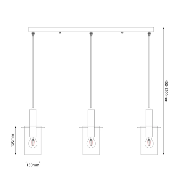 Lampa wisząca Arcadia Gold 3xE27