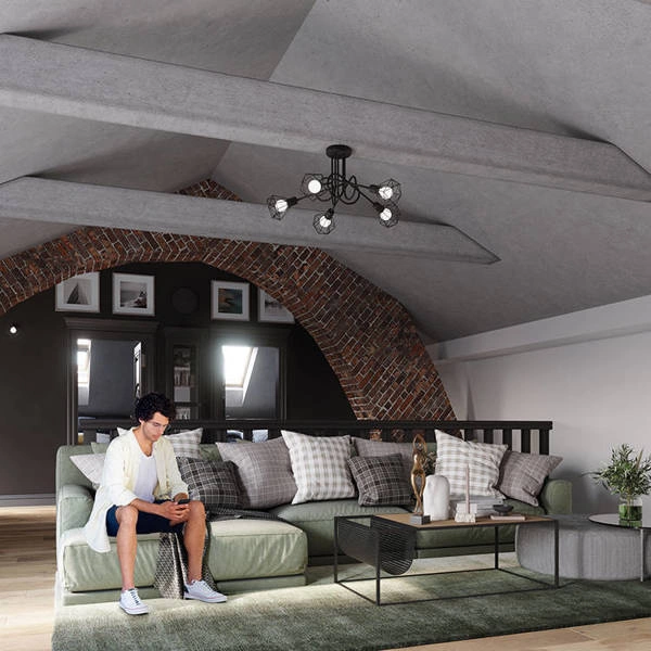 Lampa sufitowa ARTEMIS 2, czarny/chrom, 2x40W E14, SL.1106