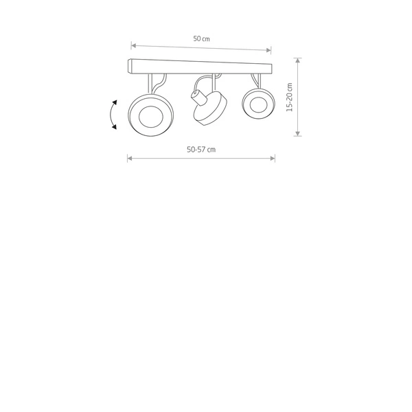 Listwa CROSS white III 9601 spot 50cm 9601