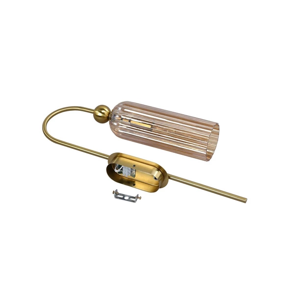 Kinkiet Piega, złoty/bursztynowy, 1x40W E14