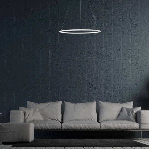 Lampa wisząca okrąg pierścień 40cm ORION WHITE LED barwa ciepła 3000K