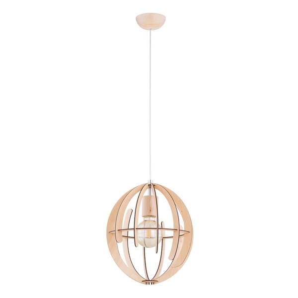 Lampa wisząca ALFA SOLARIA DREWNIANA 1xE27 31cm | 61370