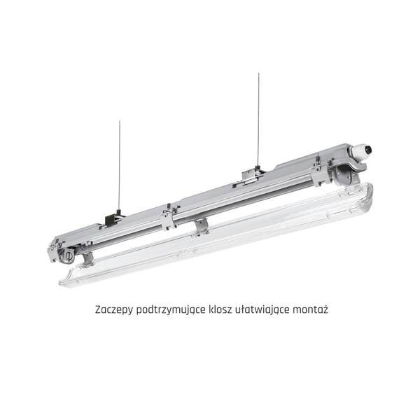 LIMEA LED TUBE SLIM HERMETYK G13 1x60 250V IP65 710x65x63 mm SZARY