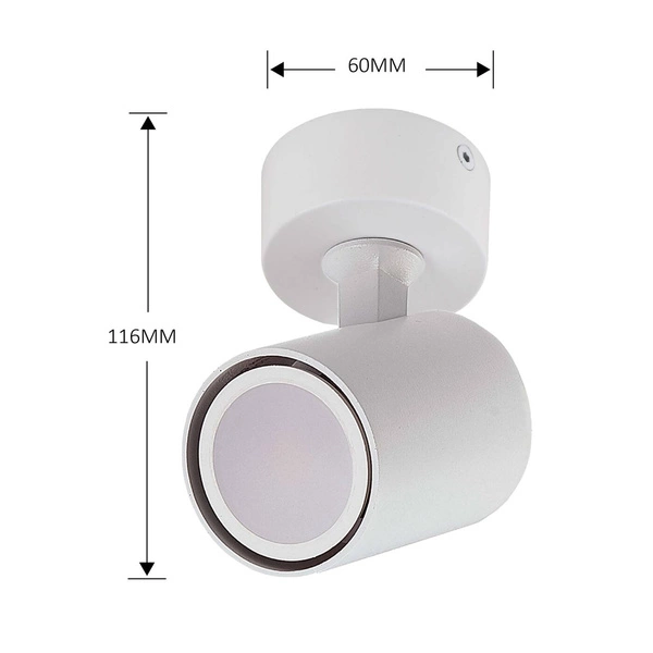 Lamp ścienna/sufitowa SNOW, biała, 1x50W GU10