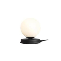 Aldex Lampka biurkowa BALL 1076B1_S, 14 cm, czarny/biały, 1x40W E14