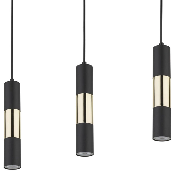 VIVIEN BLACK/GOLD LAMPA WISZĄCA 3 PŁ LISTWA 4757