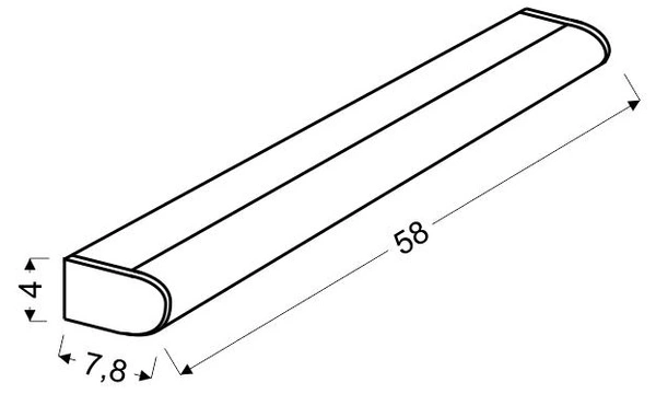 Kinkiet łazienkowy LYRICA 58 cm, 21-53923, chrom/biały, 14W LED, barwa neutralna 4000K, IP44