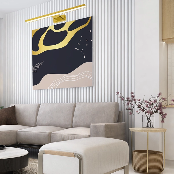 Kinkiet nad obraz plakat PINTO GOLD 12W LED 50cm | Złoty