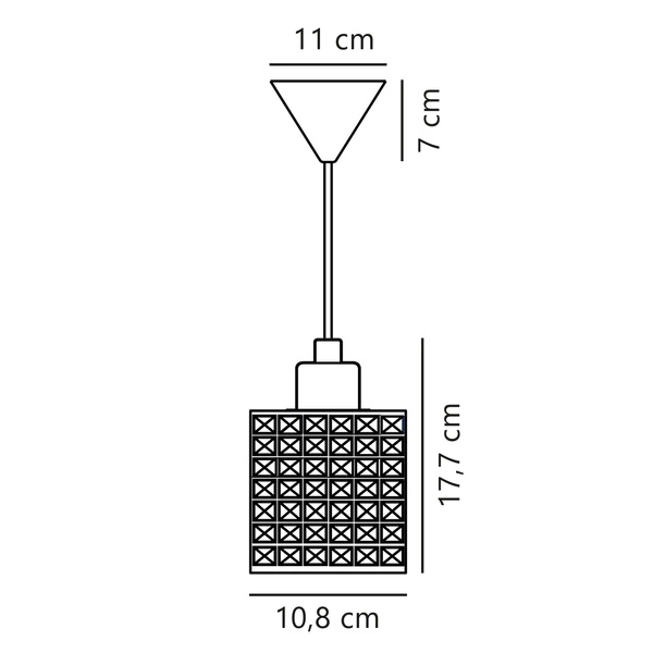 Lampa wisząca HOLLYWOOD E27 60W Szkło | Bursztyn