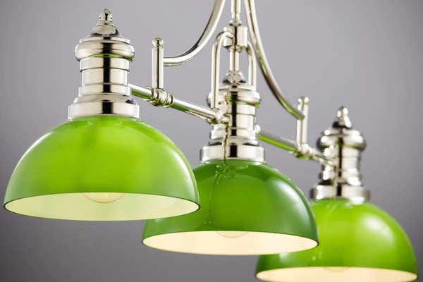 Klasyczna Lampa wisząca PLATINO wys. 170cm 3xE27 15W IP20 | nikiel błyszczący