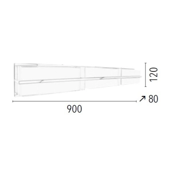 Lampa ścienna SALLY biała prostokąt 90cm 3471128