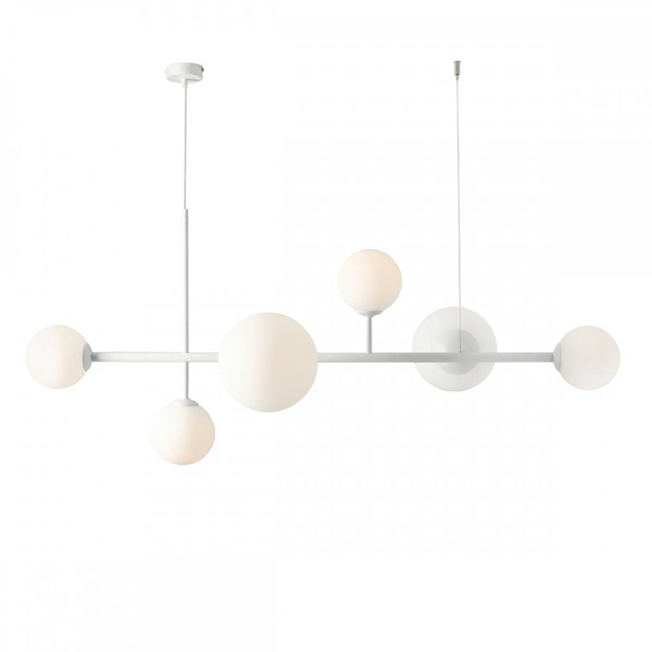 Aldex Lampa wisząca DIONE 6 1092K, biała, 2x60W E27 + 4x40W E14