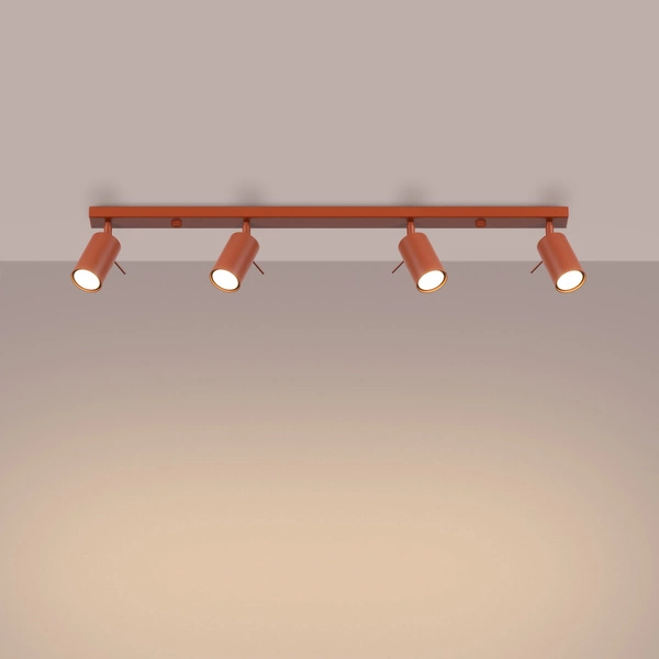 Plafon RING 4L ochra czerwona