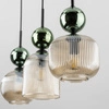 SOPHIA GREEN COGNAC LAMPA WISZĄCA 3XE14