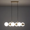 Lampa Wisząca Złota Kule Mleczne Abruzzo Pompei 6xE27