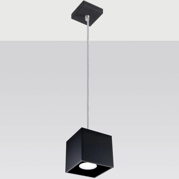 Lampa wisząca Sollux QUAD 1 Aluminium czarny 12W LED, SL.0060
