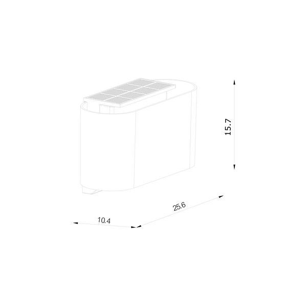 Kinkiet PIOLA Solar LED 3000K Biała ciepła Plastik | Biały