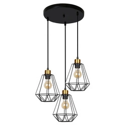 Lampa wisząca PRIMO, 33-06172, czarny/złoty, 3x60W E27