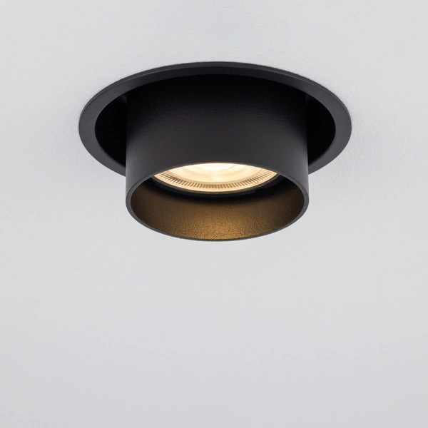 Regulowana lampa podtynkowa MONO SLIDE śr. 8,3cm GU10 | czarny 10799