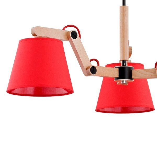 Nowoczesna Lampa sufitowa JOGA III drewnoczerwo śr. 50cm