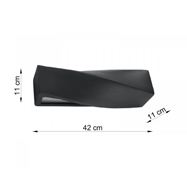 Kinkiet ceramiczny SIGMA SL.0870 czarny 1xE27