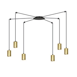 Lampa wisząca Emibig TRAKER 6 BL/GOLD 526/6