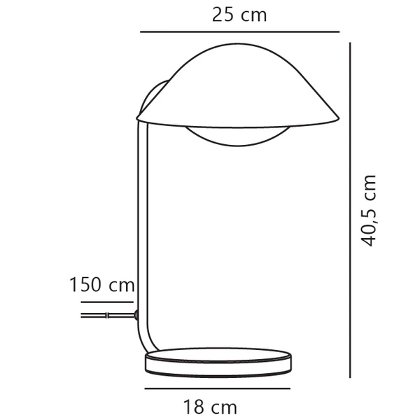 Lampa stołowa FREYA E14 40W Metal | Czarny