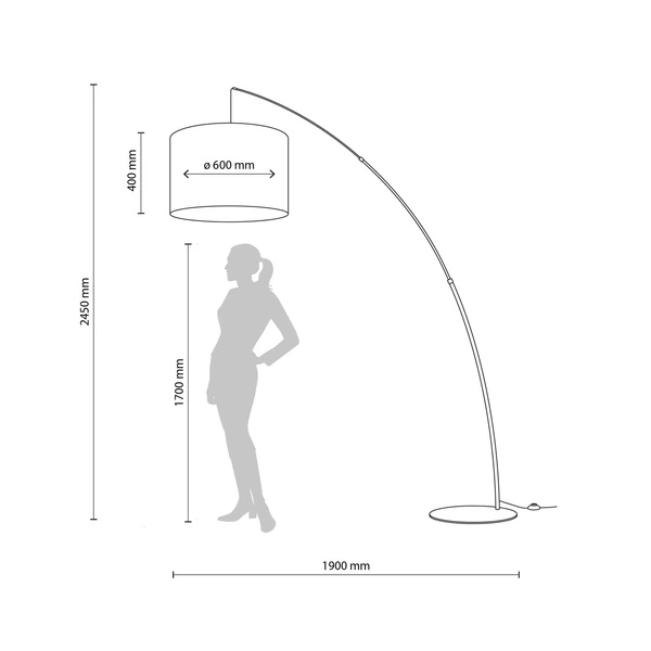 MOBY BLACK I LAMPA PODŁOGOWA 1 PŁ 5485