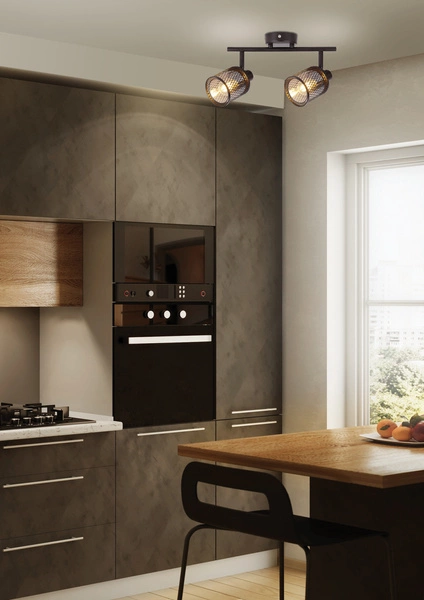 Lampa sufitowa CANABERA 2xE14 kawowe złoto/bursztynowy 92-81766