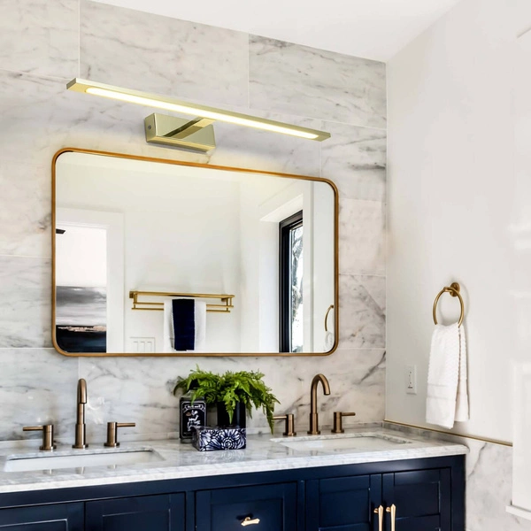 Złoty kinkiet nad lustro ISLA 62cm