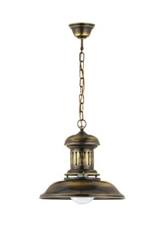 Klasyczna Lampa wisząca TAWERNA wys. 80cm 1xE27 15W IP20 | Mosiądz patynowany