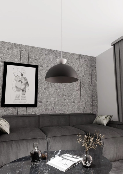 Lampa wisząca Emibig LUNARO 1L BL Czarny/Biały 1472/1L