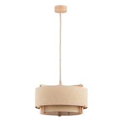 Lampa wisząca ALFA LOLA DREWNIANA 1xE27 49cm | 61107