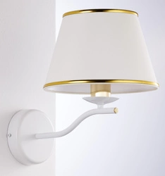 Klasyczny Kinkiet SAMBA wys. 31cm 1xE27 15W IP20 | biały