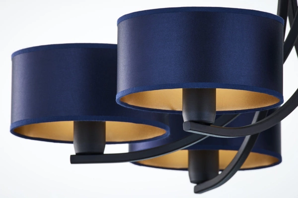 Klasyczny Żyrandol ARTHUR wys. 71cm 6xE27 15W IP20 | czarny