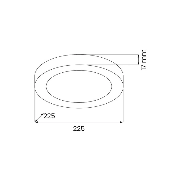 Plafon Evora Czarny Round 18W 3CCT