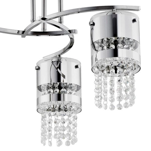 Lampa sufitowa żyrandol z kryształkami BRUNO chrom śr. 51cm