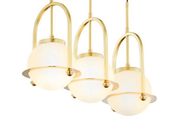 Loftowa Lampa wisząca ROSSO wys. 93cm 3xE27 15W IP20 | Mosiądz patynowany