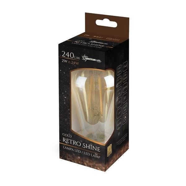 LED ST64 E-27 230V 2W COG WW RETROSHINE SPECTRUM