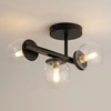 Lampa Sigma AVOLA plafon 3 czarny/transaparentny 40794