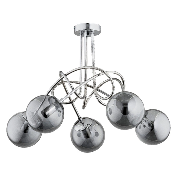 Lampa sufitowa ALFA TANGO GLASS CHROM 5xE14 62cm | 61095