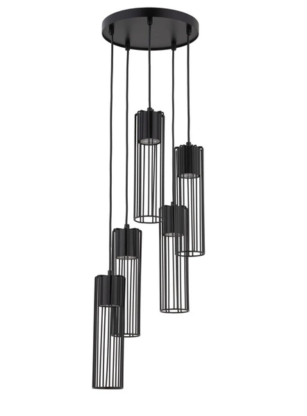 Lampa Sigma FOBIA 5 lampa wisząca koło czarny 33459