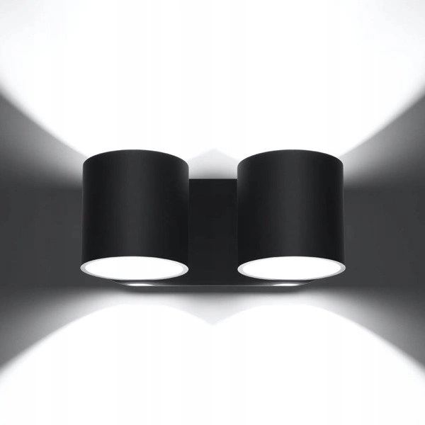 Kinkiet Sollux ORBIS aluminium czarny 2xG9 40W, SL.0660