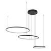 Lampa wisząca CIRCOLO LED szer. 125cm 45W barwa ciepła 3000K | czarny 10817