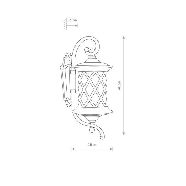 Lampa ścienna kinkiet LANTERN 6911 w stylu klasycznym 6911