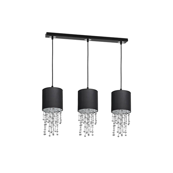 Nowoczesna lampa wisząca listwa ALMERIA BLACK/CHROME 3xE27 MLP64300