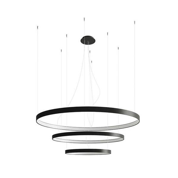 Nowoczesna lampa wisząca RIO 3, czarna, 150W LED, barwa neutralna 4000K. TH.177