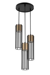 Lampa Sigma FOBIA 3 lampa wisząca koło czarny/złoty 33458