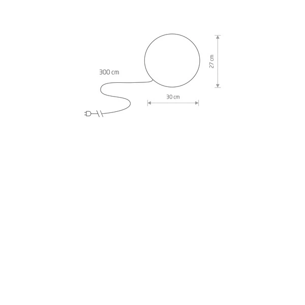 Kula świetlna ogrodowa CUMULUS S 30cm 6976