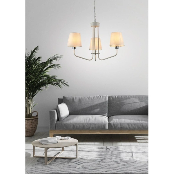 Lampa wisząca YORK LEDEA, 50203098, biała, 3x60W E14